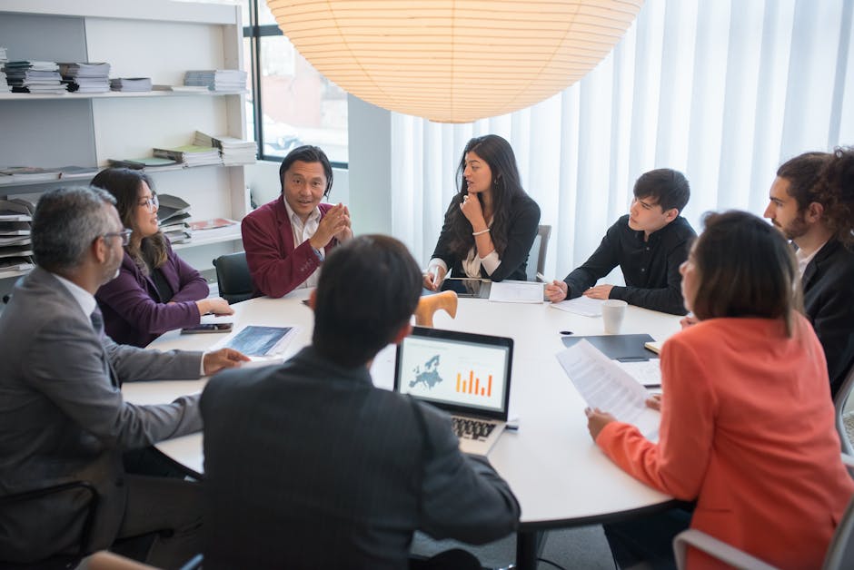 Business team in a meeting discussing strategy and collaboration